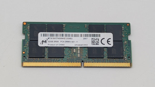 Micron 32GB MTA16ATF4G64HZ-2G6B2 DDR4 2RX8 2666Mhz SODIMM