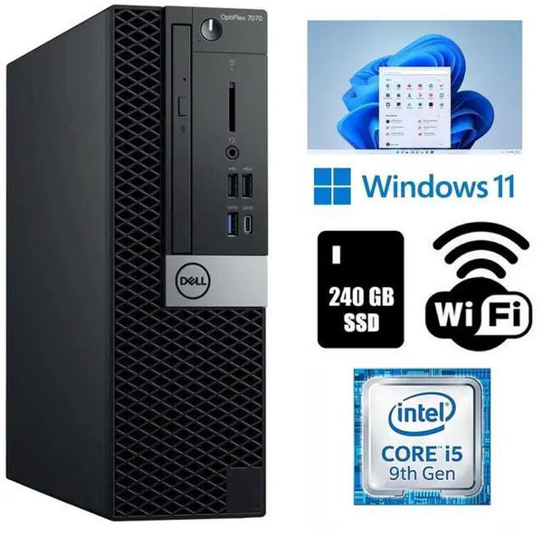 Dell OptiPlex 7070 SSF Desktop Core i5 16GB RAM 240GB SSD W11 Pro i5-9500
