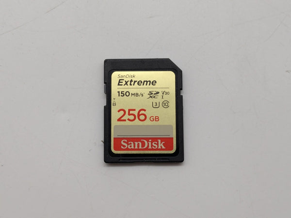 SanDisk Extreme 256GB SDXC UHS-I U3 V30 4K Memory Card