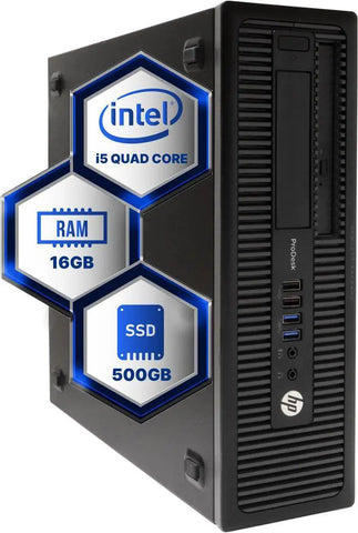 HP ProDesk 600G4 Desktop Intel i5-8500 3.2 16GB RAM 500GB SSD Solid State
