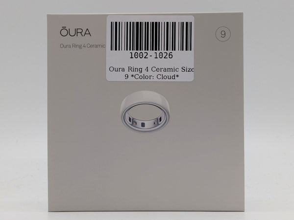 NEW Factory Sealed Oura Ring Gen 4, Ceramic Cloud Color Size 9