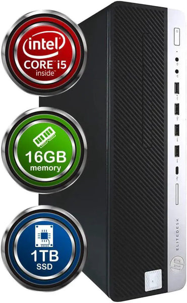 HP EliteDesk 800G4 Desktop Hexa Core Intel i5 3.2 16GB RAM 1TB SSD Solid State
