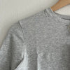 Skims Cotton Jersey Long Sleeve T-Shirt in Light Heather Grey | Size M Medium
