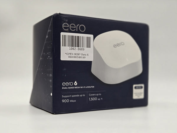Eero 6 Dual-Band Mesh Wi-Fi 6 Router with Built-in Zigbee Smart Home Hub White