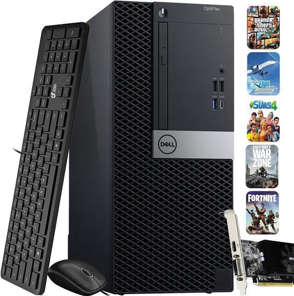Dell OptiPlex Gaming Desktop Tower Intel Hexa Core i5-8500 16GB RAM 512GB SSD