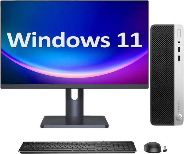 HP ProDesk 400 G5 SFF Desktop 27 in FHD Monitor Adapter Intel Core i3 @/ 1TB SSD