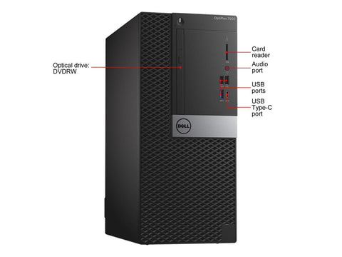 DELL OptiPlex Intel i7 7th Gen 16GB 512GB Silver W10P DVD WARRANTY