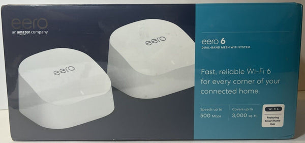 eero - 6 AX1800 Dual-Band Mesh Wi-Fi 6 System (2-pack) - White