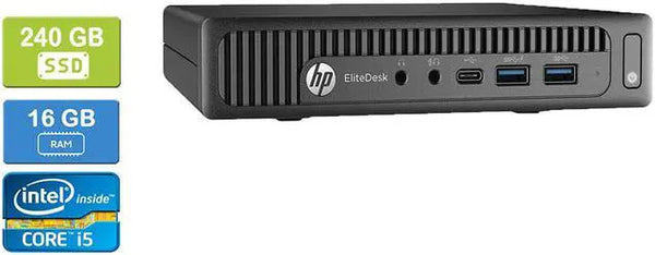HP 800 G2 MINI i5-6500T 16GB RAM 240GB SSD Win 10 Pro
