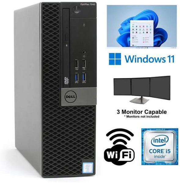 Dell OptiPlex 7040 SFF Core i5 Desktop 8GB RAM 128GB SSD W11 Pro i5-6500
