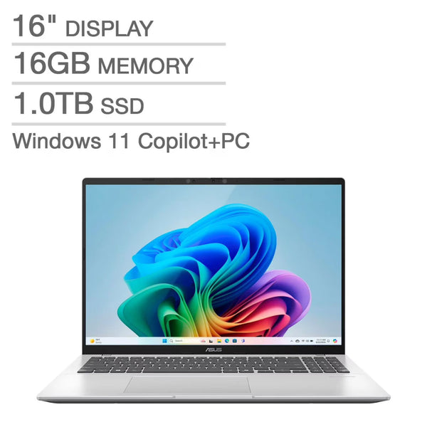 ASUS Restored ASUS Vivobook 16 Copilot+ 16 in WUXGA Snapdragon X - X126100 3.0
