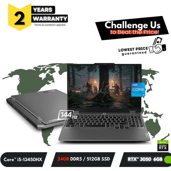 Lenovo LOQ 15IRX9 Gaming Luna Gray Intel i5-13450HX 13th Gen 3050 6 GB RTX 16GB