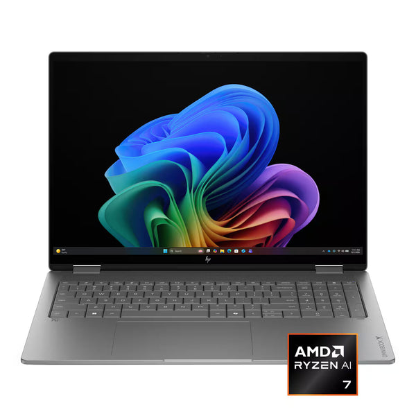HP - OmniBook X Flip 2-in-1 - 16 in 2K OLED Touchscreen - AMD Ryzen AI 7 445