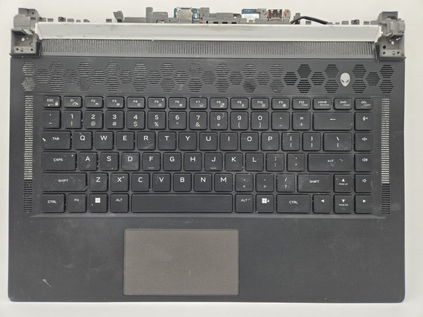 OEM Dell Alienware x15 R1 Laptop Palmrest Touchpad Keyboard Power Button 0V6M0K