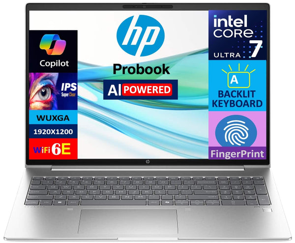 HP Probook 460 A38F9ET#ABA Pike Silver, Core Ultra 7 155U, 32GB, 2TB SSD, 16.0 1