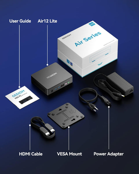 Geekom Air12 Lite Mini PC, Intel 13th Gen Alder Lake N150, 8GB RAMu0026 256GB SS