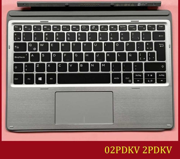 OEM 02PDKV Dell Latitude 7200 K18M Silver C Shell Cover Upper Palmrest Keyboard
