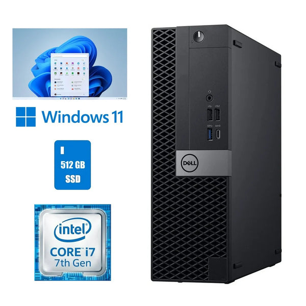 Dell Restored Dell Core i7 OptiPlex 7050 SFF Desktop 512GB SSD 16GB Ram