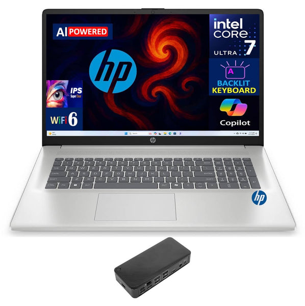HP 17 17.3 FHD Intel Ultra 7-255U, 32GB DDR5, 1TB PCIe SSD, Intel Graphics, Win