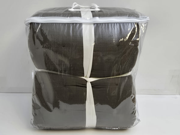 The Citizenry Organic Cotton Gauze Quilt Full/Queen Size - Olive