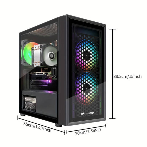 STGAubron Gaming PC, Intel i7 Xeon E5 3.0Ghz, Radeon RX 550 4G, 16GB RAM, 512GB