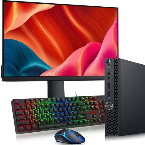 Dell 3060 Mini Desktop Intel Core i3-8100T 8GB DDR4 RAM 128GB SSD Wi-Fi RGB