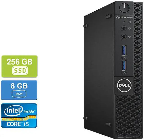 DELL 3050 MICRO i5-6500T 8GB RAM 256GB SSD Win 10 Pro