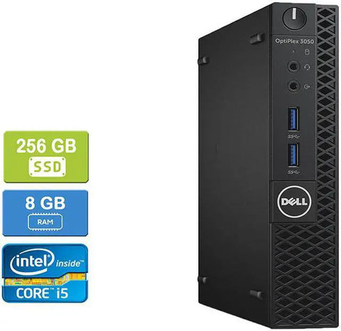 DELL 3050 MICRO i5-6500T 8GB RAM 256GB SSD Win 10 Pro