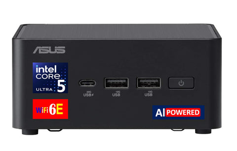 ASUS NUC Mini Ultra 5-135H, 64GB, 2TB SSD, Intel Arc, No OS, Win 11 Pro Ultra 5-