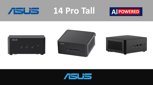 ASUS NUC 14 Pro Tall Mini Intel Ultra 5-135H, 32GB DDR5, 2TB PCIe SSD, Intel Arc