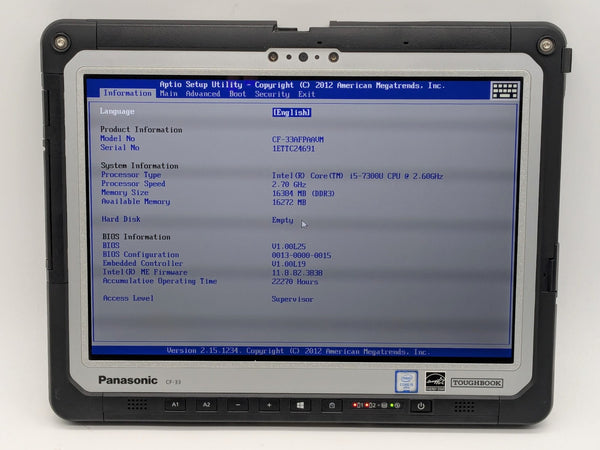 Panasonic Toughbook CF33 MK1 2-in-1 12