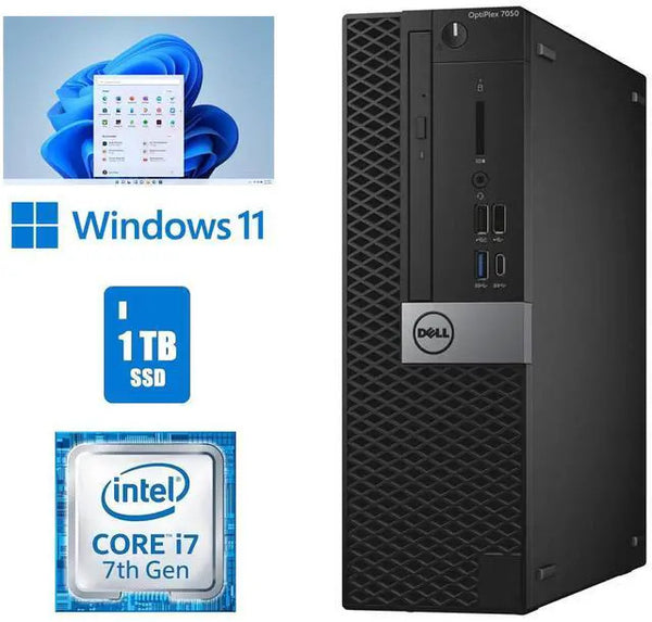 Dell OptiPlex 7050 SFF Intel Core i7 Desktop 32GB RAM 1TBGB SSD Wi-Fi Windows