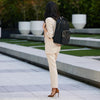 Lo & Sons Rowledge Backpack | Black Exterior / Gold Hardware / Grey Interior