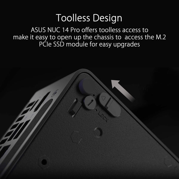 ASUS NUC 14 Pro Mini Intel Ultra 7 155H 32GB 1TB SSD 155H Intel Arc 32GB Black W