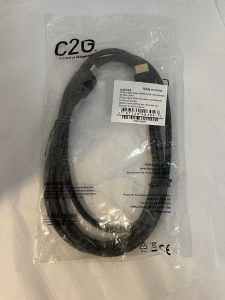 C2G 2m High Speed HDMI Cable with Ethernet #40304 4k 60Hz (6.6ft)