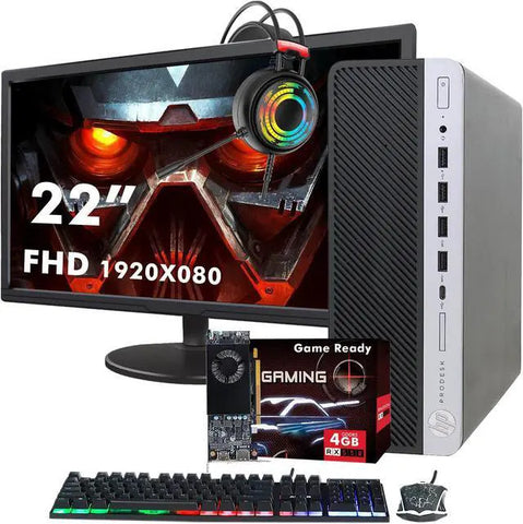 HP ProDesk 600 G3 SFF Desktop - 22-inch FHD Monitor Intel Core i5- 16GB RAM