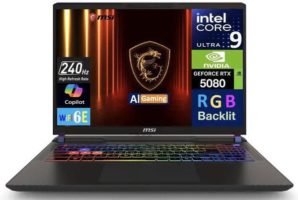 MSI Vector AI 16.0 in WQXGA Intel Ultra 9- 275HX NVIDIA GeForce RTX 5080 32GB