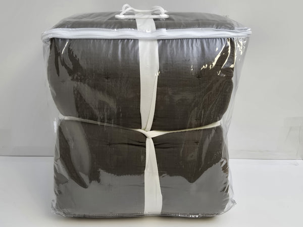 The Citizenry Organic Cotton Gauze Quilt King/Cal King Size - OLIVE