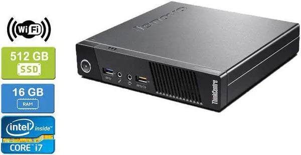 LENOVO M93 TINY i7-4770S 16GB RAM 512GB SSD Win 10 Pro