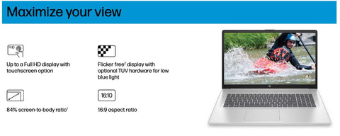 HP AI BE6J9UA#ABA Natural Silver, Ultra 7-255U, 32GB, 2TB SSD, 17.3 FHD 1920x108