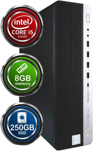 HP EliteDesk 800G4 Desktop Hexa Core Intel i5 3.2 8GB RAM 250GB SSD Solid