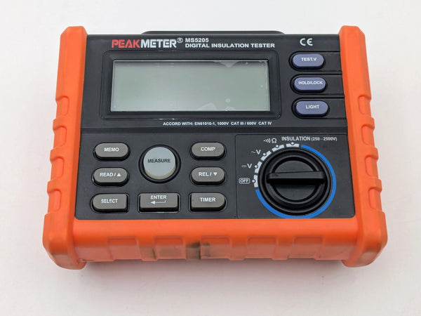 PEAKMETER MS5205 Digital Insulation Resistance Tester FREE SHIPPING
