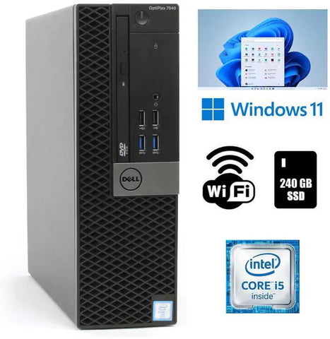 Dell OptiPlex 7040 SFF Core i5 Desktop 8GB RAM 240GB SSD W11 Pro i5-6500