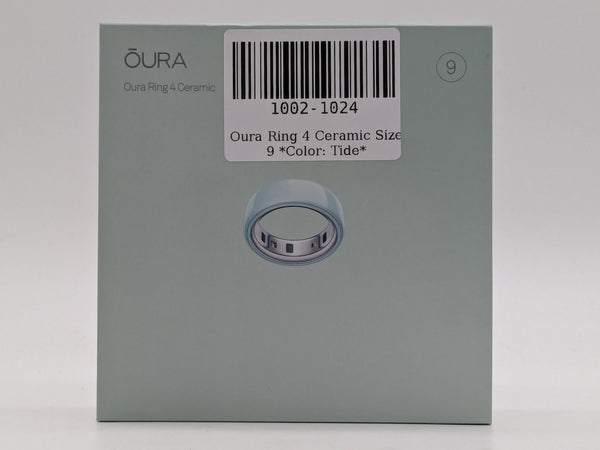 NEW Factory Sealed Oura Ring Gen 4, Ceramic Tide Color Size 9
