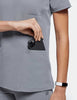 Jaanuu Relaxed 3-pocket Top Scrubs Gray Women’s size M Medium