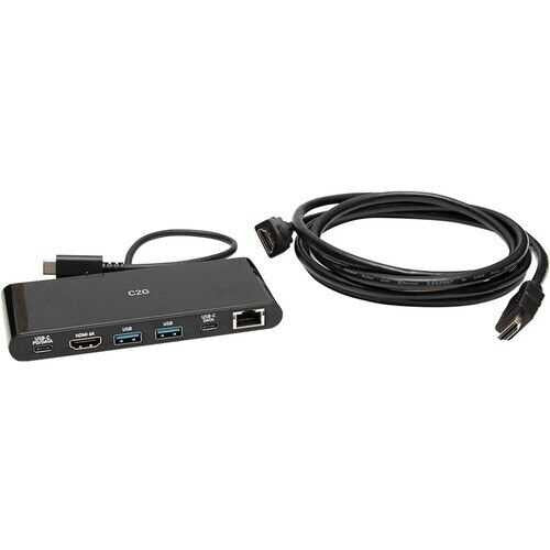 NEW C2G C2G54479 USB-C 6-in-1 Mini Dock Kit for Laptops Docking Station USB C