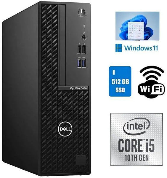 Dell OptiPlex 3080 SFF Desktop Core i5-10500 16GB RAM 512GB SSD W11 Pro