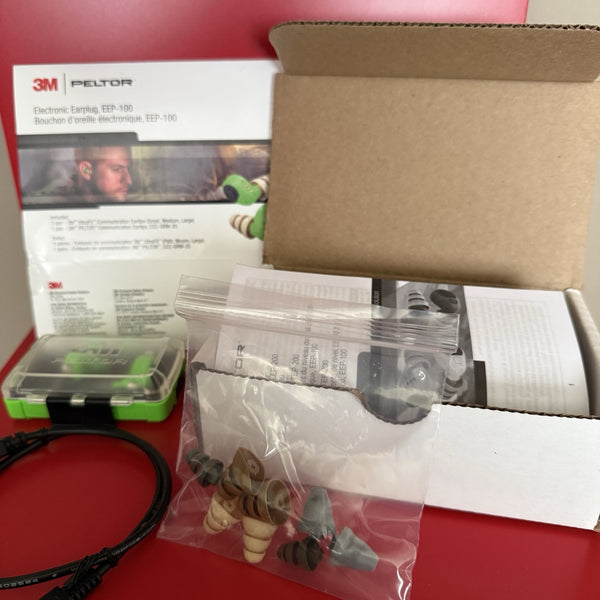 Peltor EEP100 Electronic Earplugs ABS Polymer 6 DB Earbuds Green EEP-100