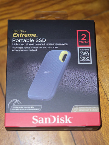 SanDisk 2TB Extreme Portable External SSD 1050MB/s USB-C USB 3.2 Gen 2 Solid ...