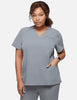 Jaanuu Relaxed 3-pocket Top Scrubs Gray Women’s size M Medium
